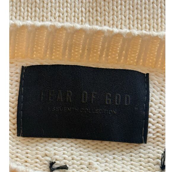 Fear of God 7th Collection Overlapped Boat Neck Voluminous Sweater Medium Fall - Picture 8 of 12